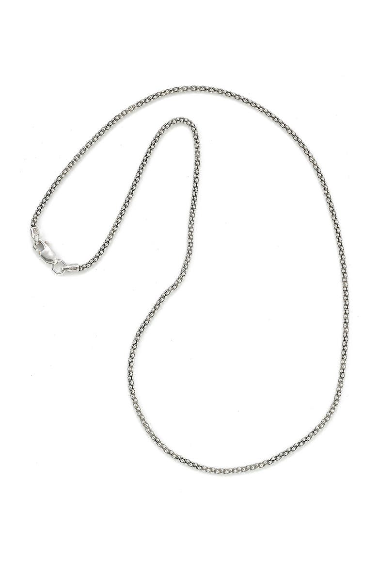 Oxidized Popcorn Chain Necklace, Main, color, SILVER