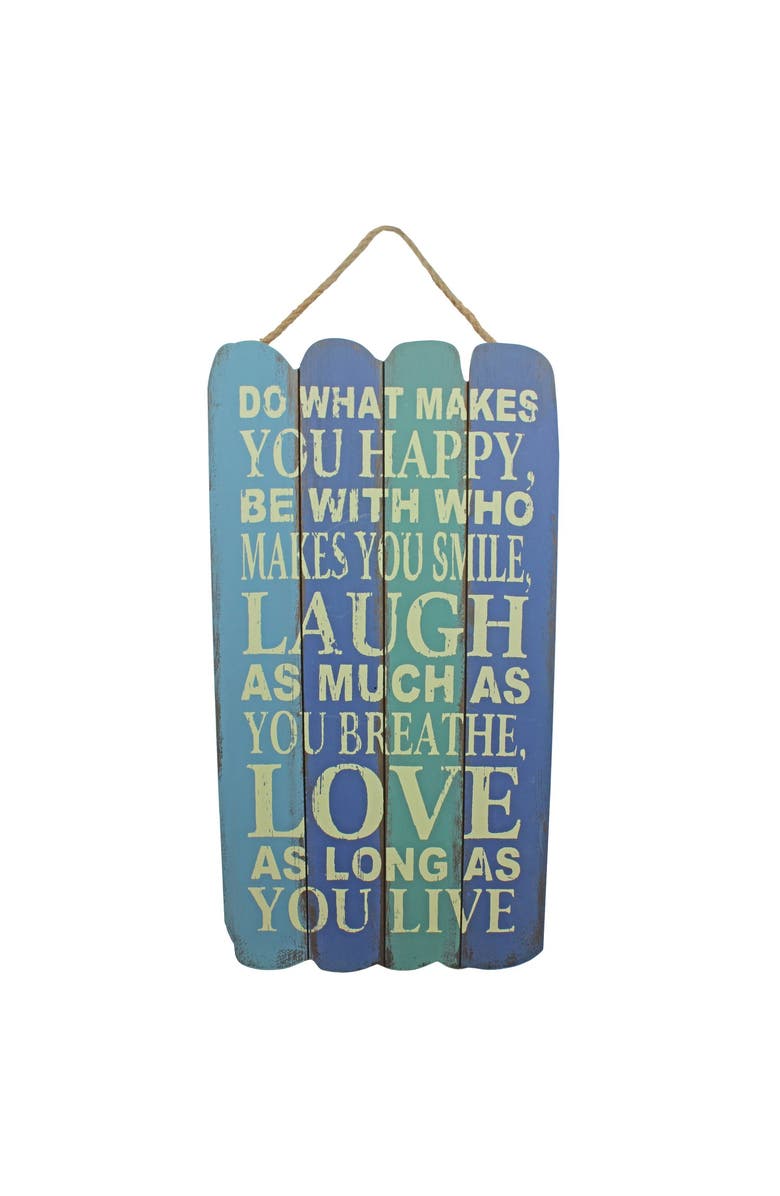 Beachcombers Do What Makes You Happy Wall Hanging Sign Plaque, Main, color, Green