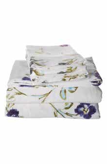 AZORES HOME Floral Garden Cotton Flannel Sheet Set