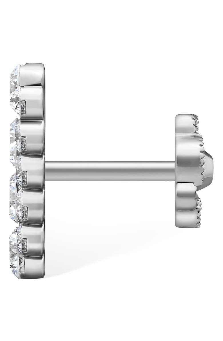 MARIA TASH Apsara Invisible Setting Diamond Bar Single Earring, Alternate, color, White Gold
