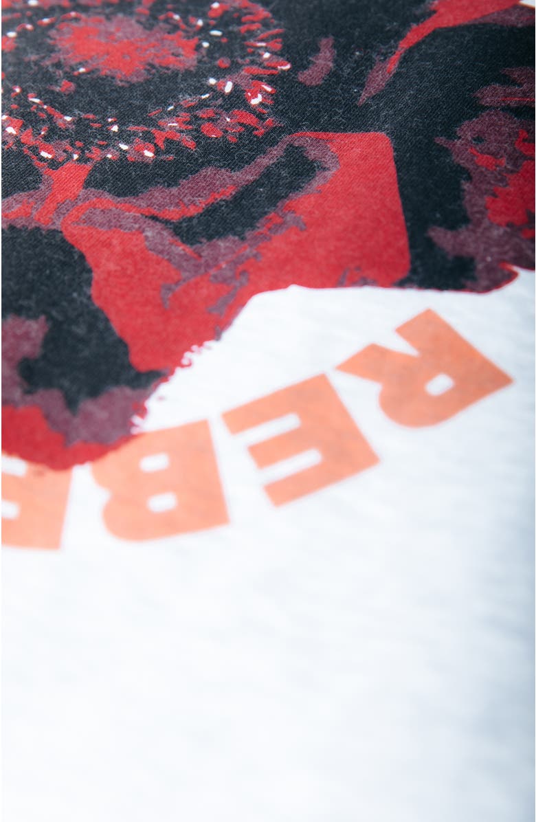 Colourful Rebel CR Round Flower Dropped Shoulder Sweat, Alternate, color, Light Grey Melange