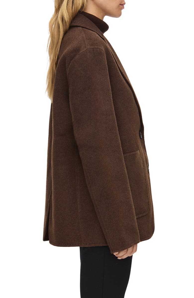ALIGNE Orson Oversize Wool Blend Coat, Alternate, color, Chocolate