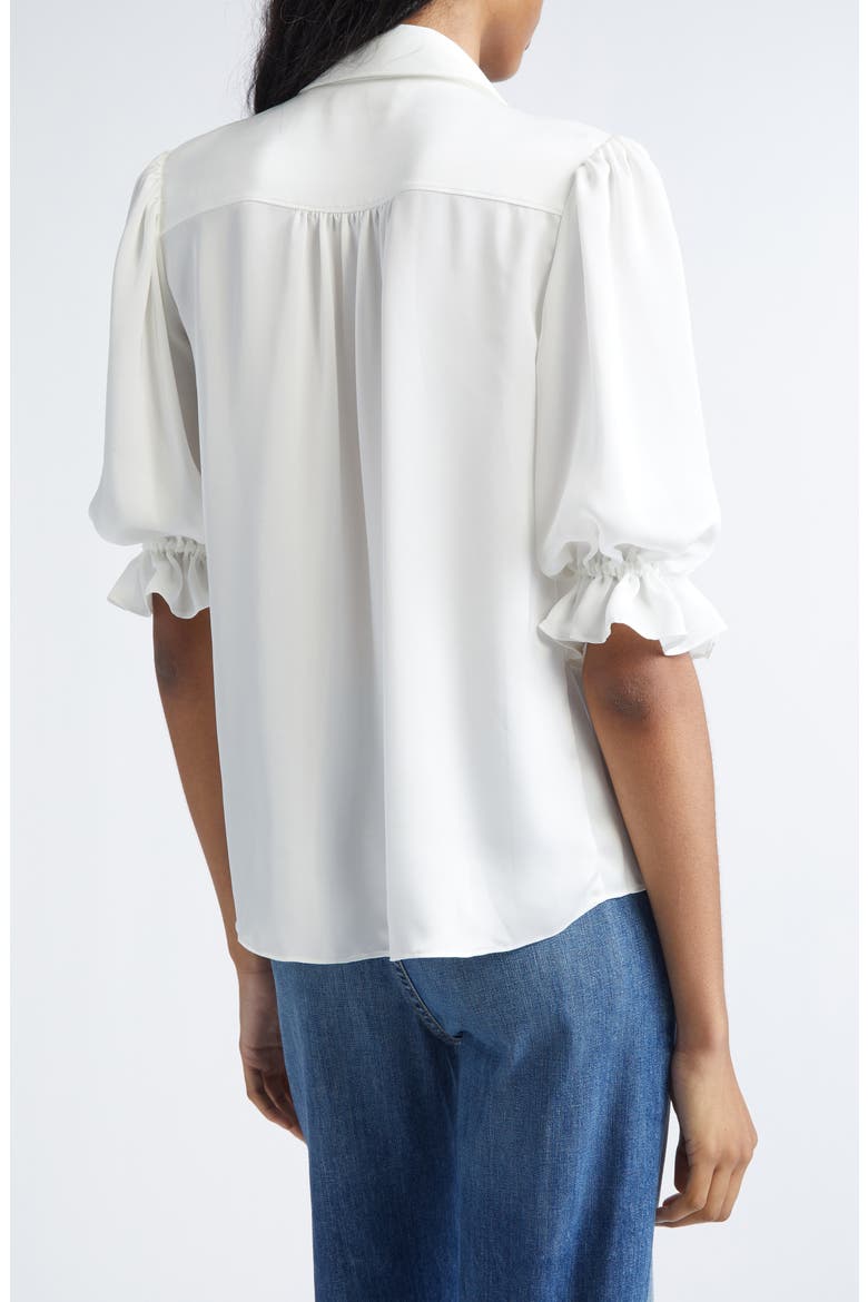 Amira Button Front Woven Shirt, Alternate, color, IVORY