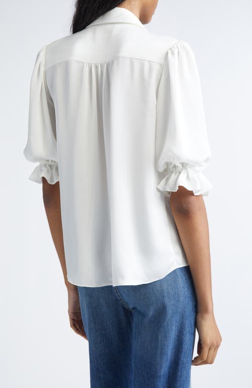 Ramy Brook Amira Button Front Woven Shirt In White