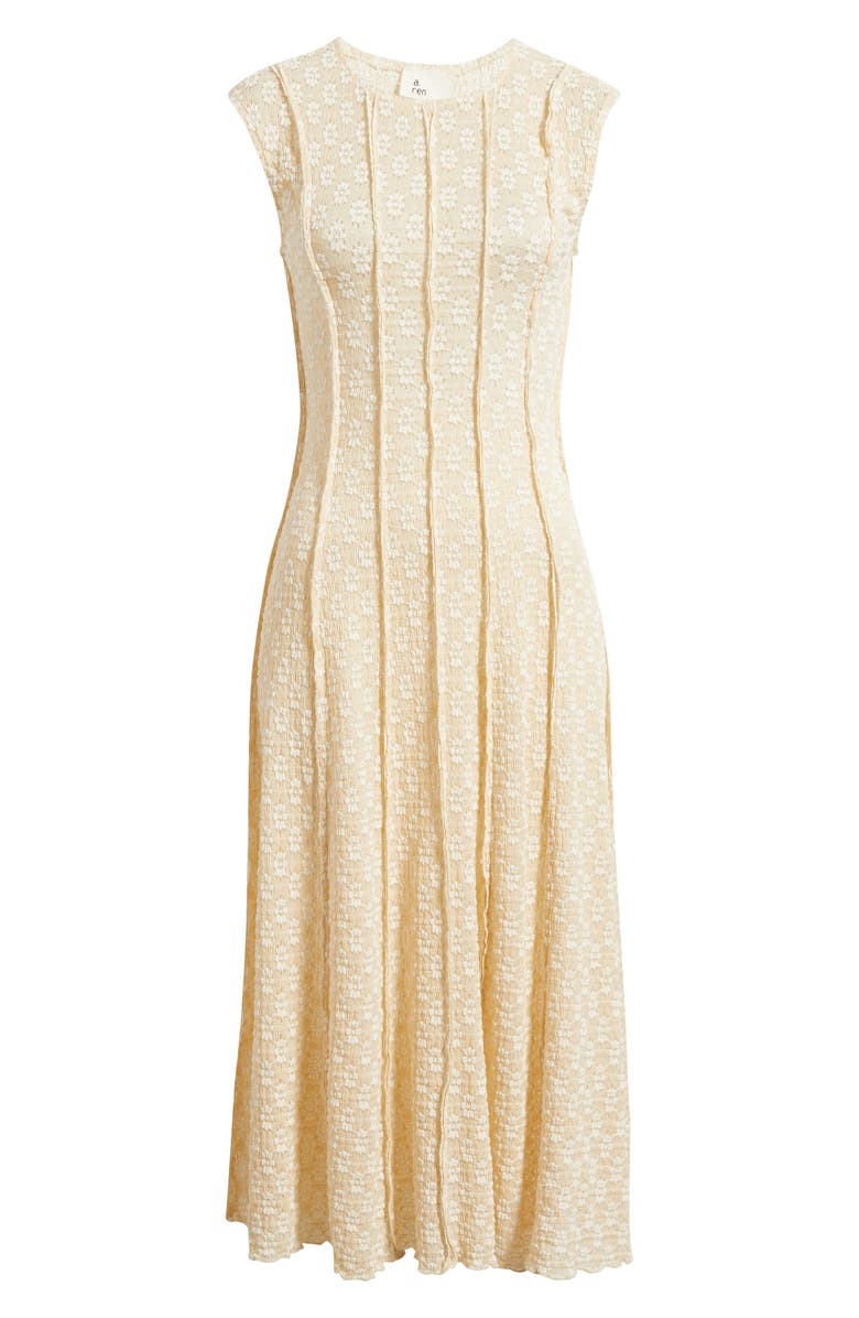 A.REN Arete Floral Exposed Seam Midi Dress, Main, color,