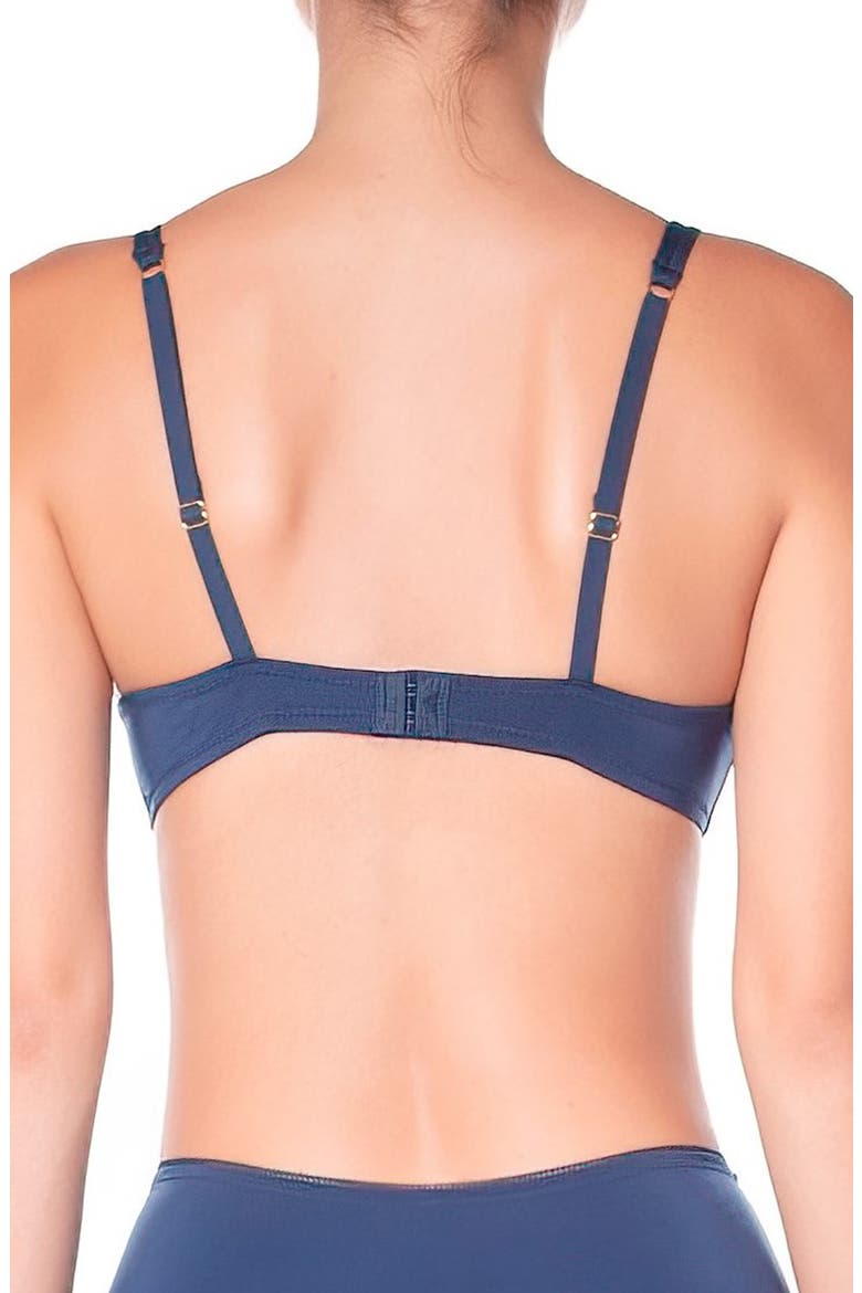 Forever Skin Underwire Triangle Bra, Alternate, color, NAVY