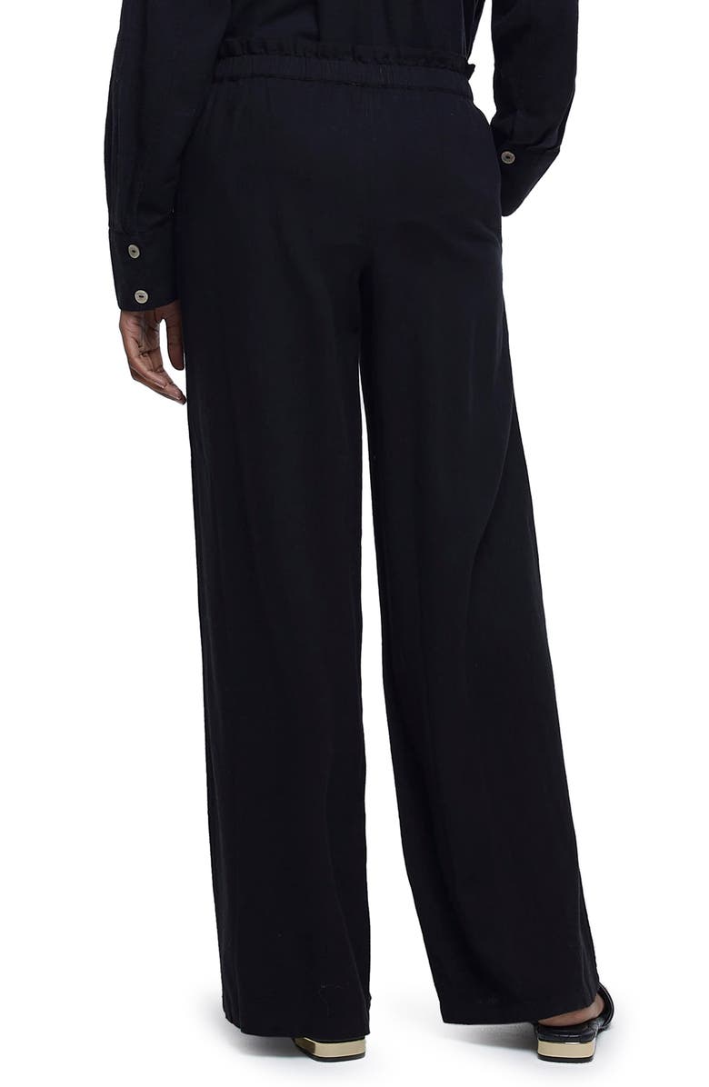 River Island Elastic Waist Wide Leg Trousers, Alternate, color, 