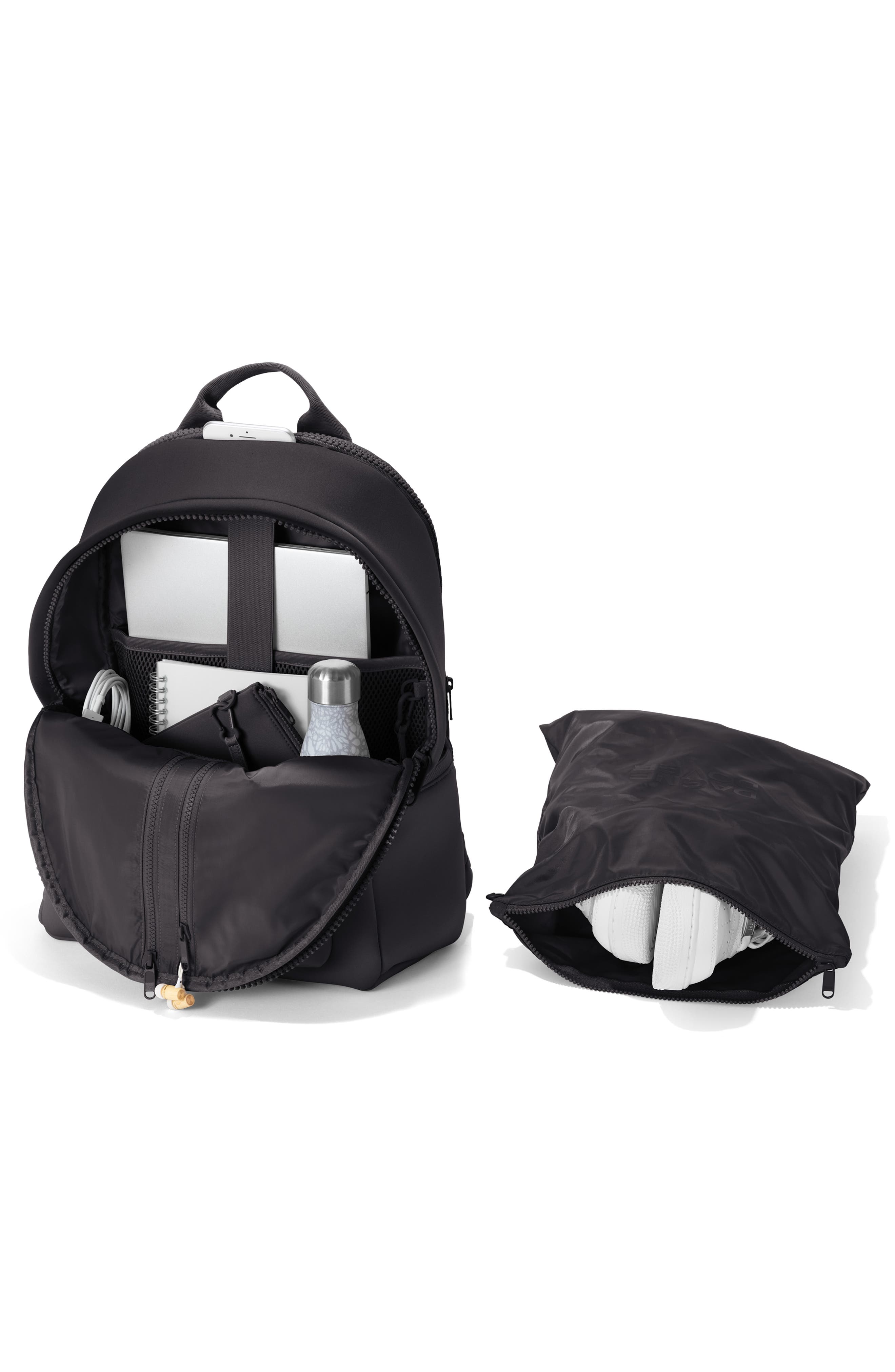 Dakota Large Neoprene Backpack, Alternate, color, ONYX