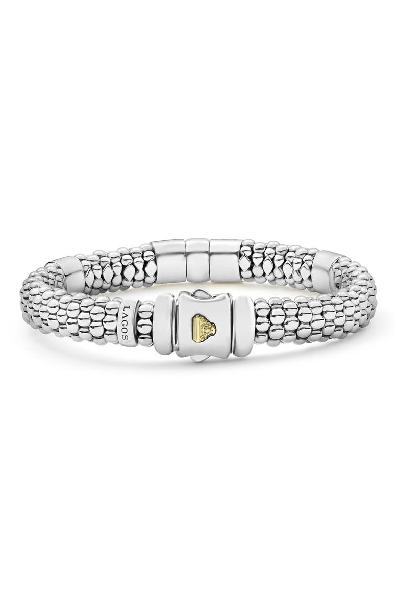 Caviar Lux Diamond Rope Station Bracelet, Alternate, color, SILVER/ GOLD