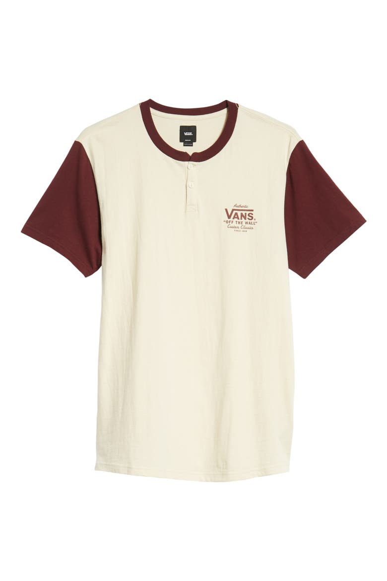 Holder Street Henley T-Shirt, Alternate, color, RAW COTTON/ PORT ROYALE