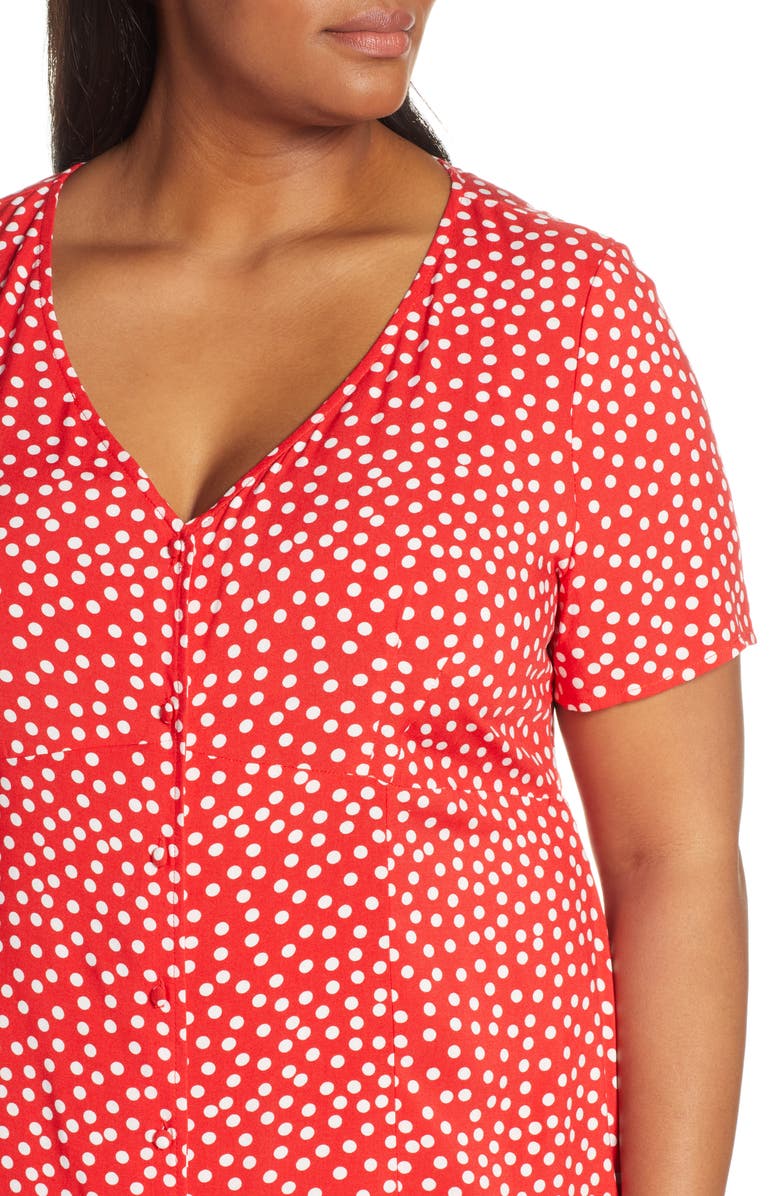 Estelle Adeline Polka Dot Empire Waist Dress, Alternate, color, 