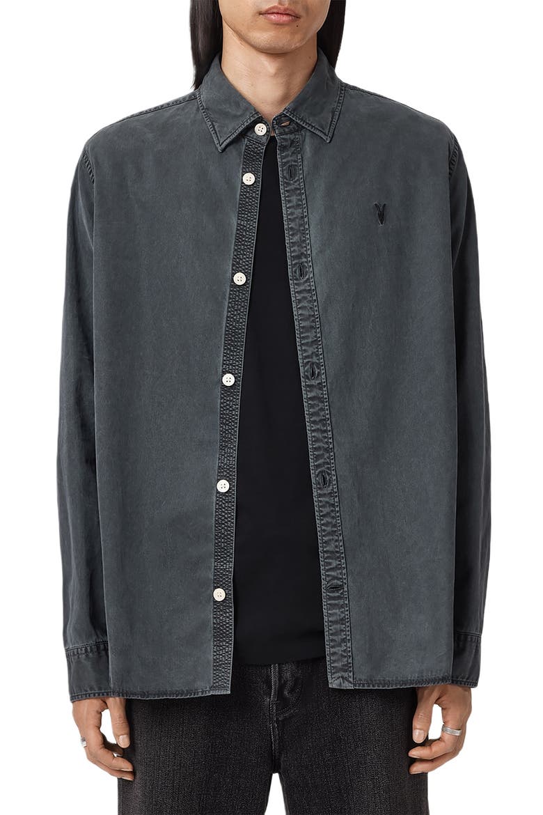 Bodhi Long Sleeve Overshirt, Alternate, color, BLAINN BLACK