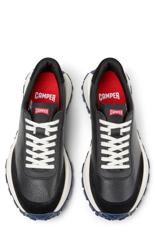 Camper Drift Trail Leather Sneakers In Black