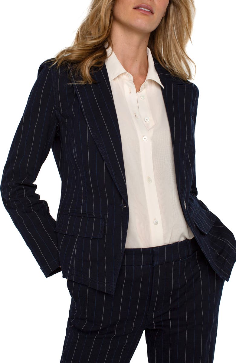 Liverpool Los Angeles Stripe Blazer, Alternate, color, 