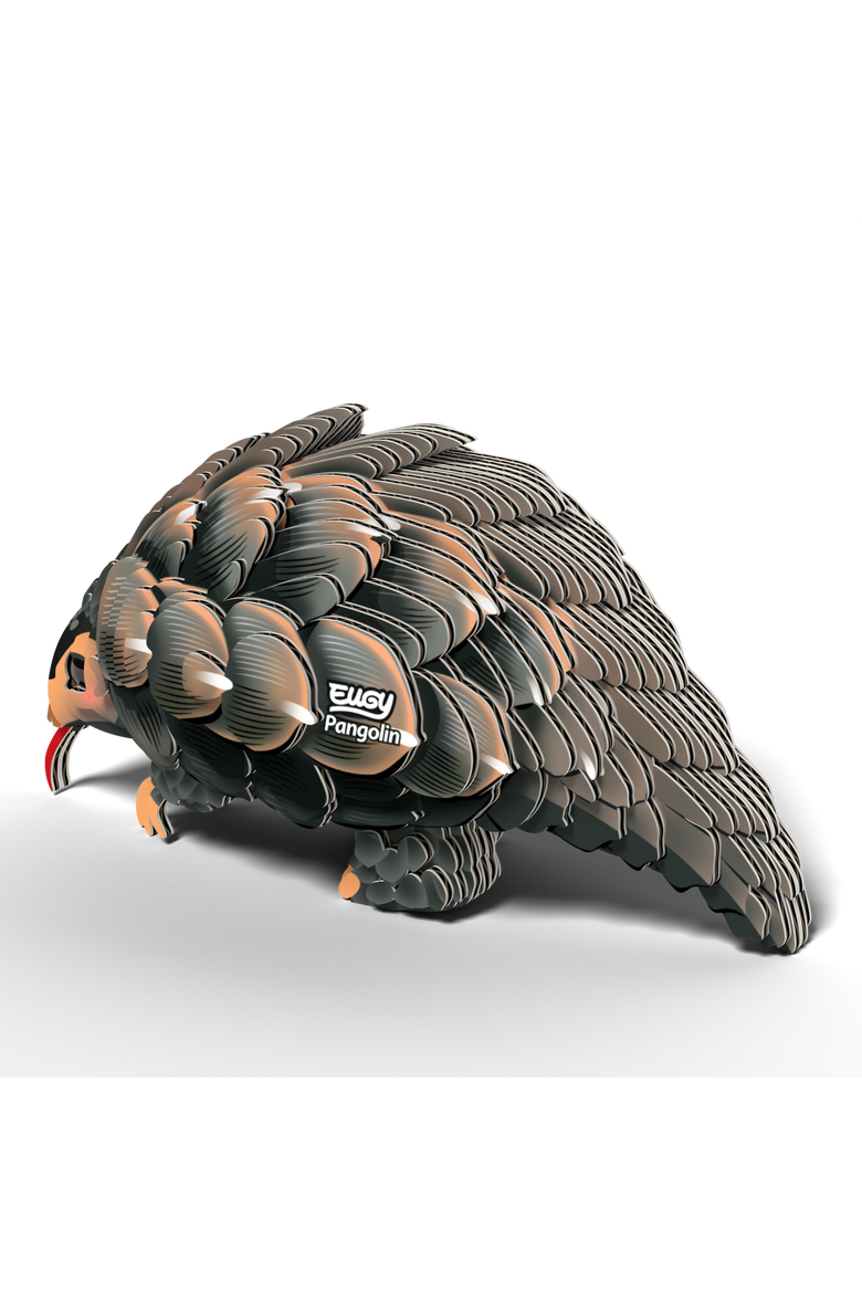 Pangolin 3D Puzzle, Alternate, color, No Color