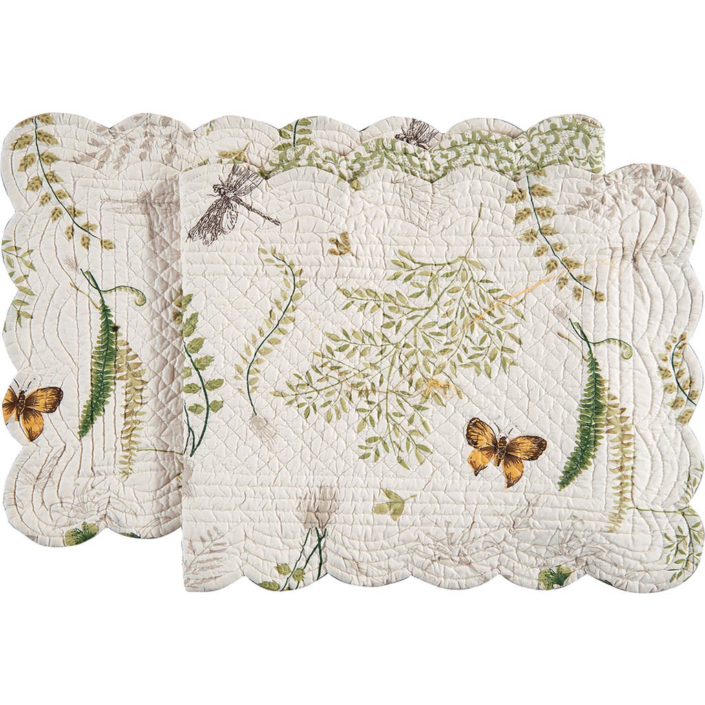 C & F Home C&f Home Althea Cotton Quilted Reversible Spring Table Runner 14" X 51" In Multi