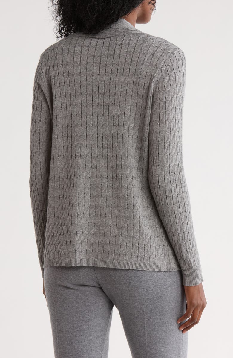 CYRUS Cable Knit Cardigan, Alternate, color, Medium Heather Grey