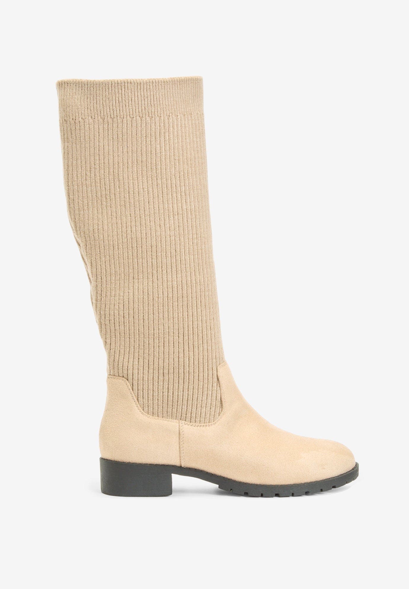 Comfortview The Antonella Tall Calf Boot, Alternate, color, Oatmeal