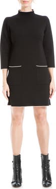 MAX STUDIO Mock Neck Short Sweater Dress