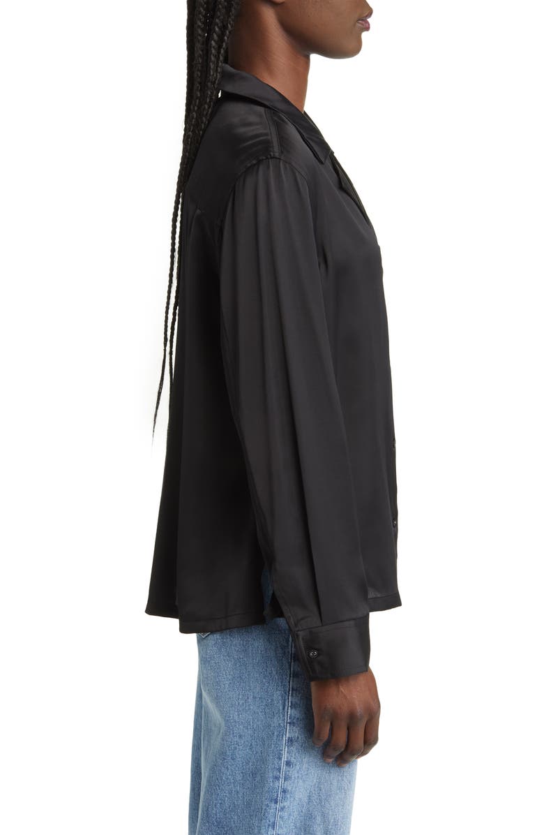 Treasure & Bond Satin Button-Up Top, Alternate, color, 