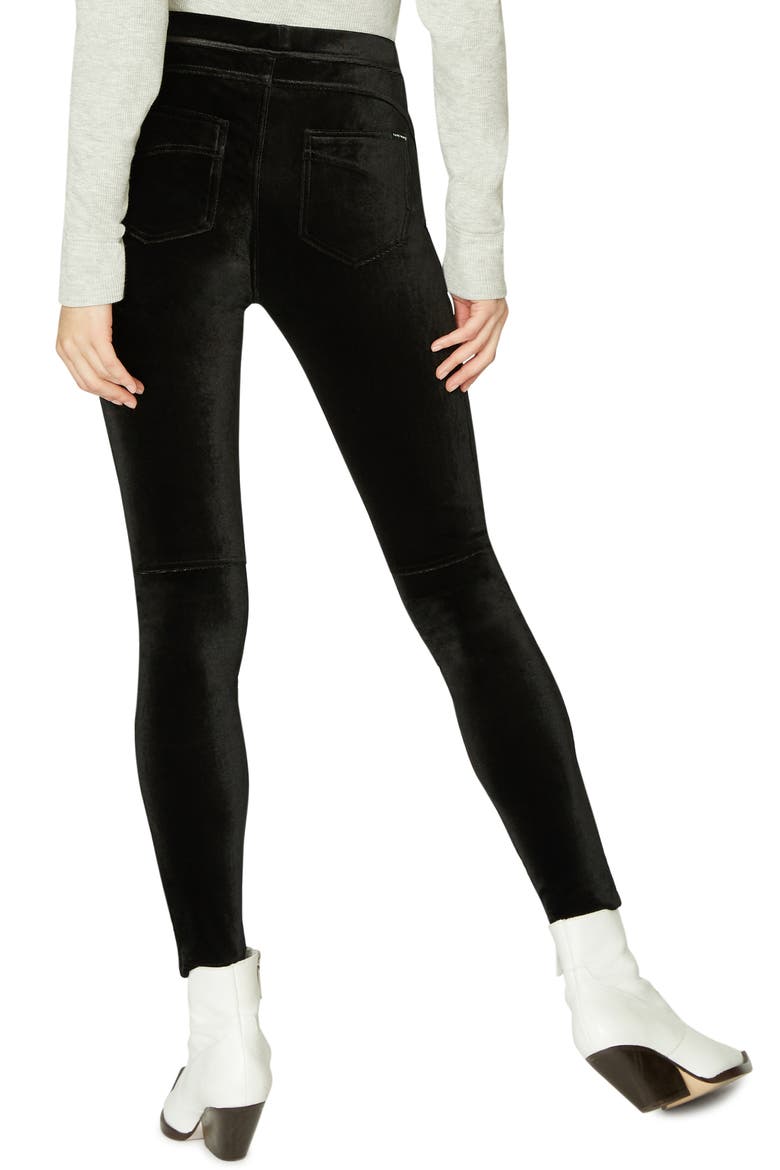 Grease Leggings, Alternate, color, SOLID BLACK VELVET