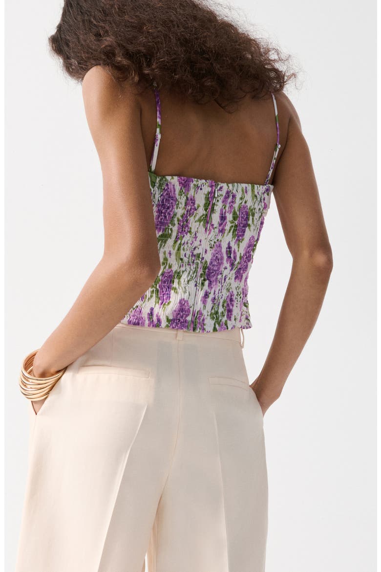 Starring Hailey Bieber Rufy Top, Alternate, color, OFF WHITE/PURPLE