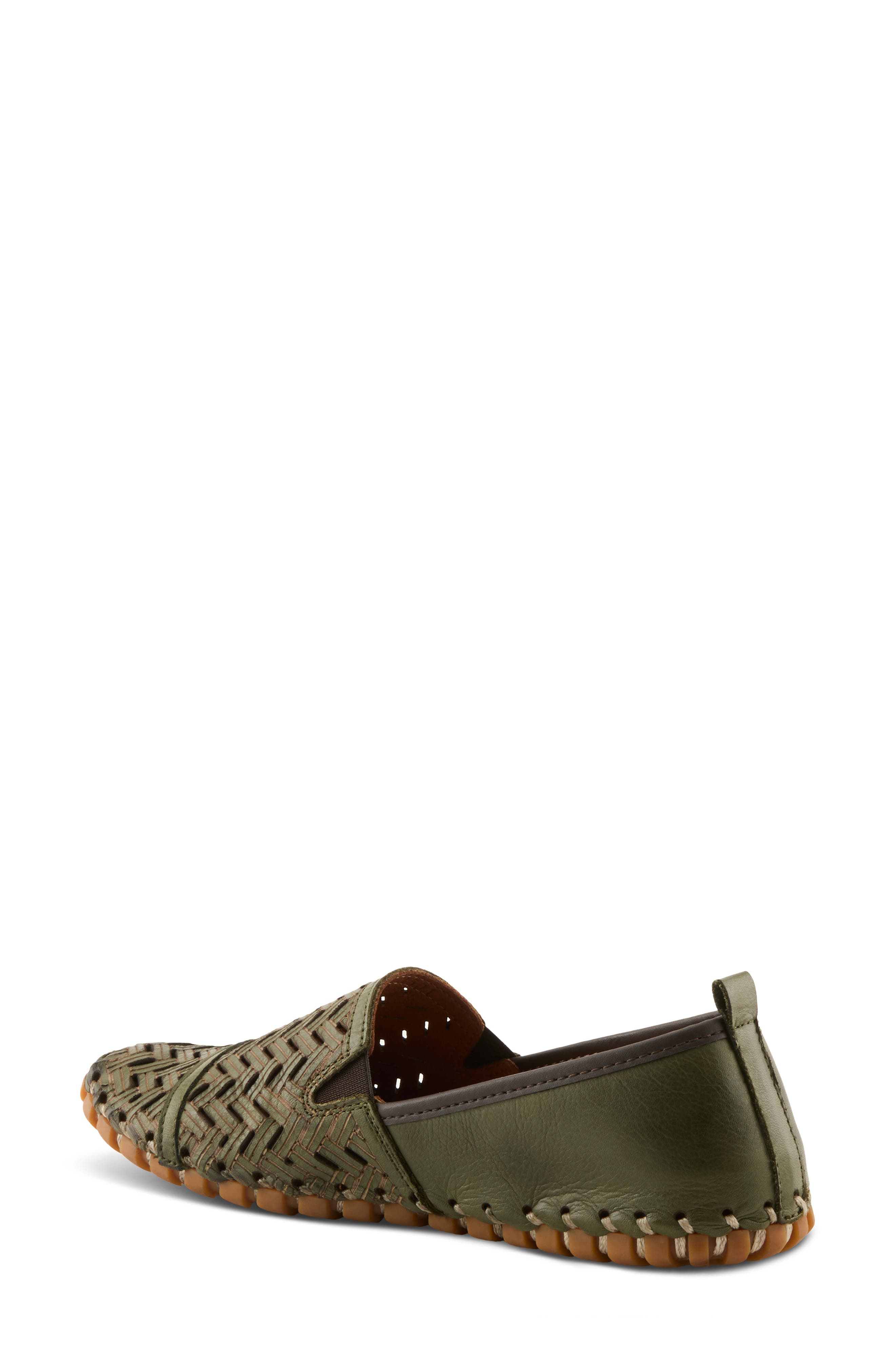 Spring Step Kapri Flat, Alternate, color, Olive Green