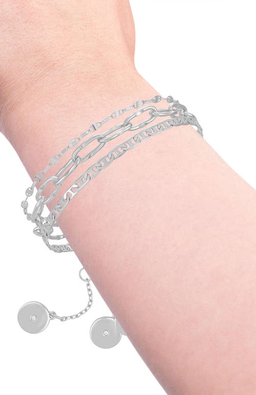 Vince Camuto Stackable Bracelet Set In Silver