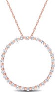 Julianna B. White Sapphire Circle of Life Necklace 10K