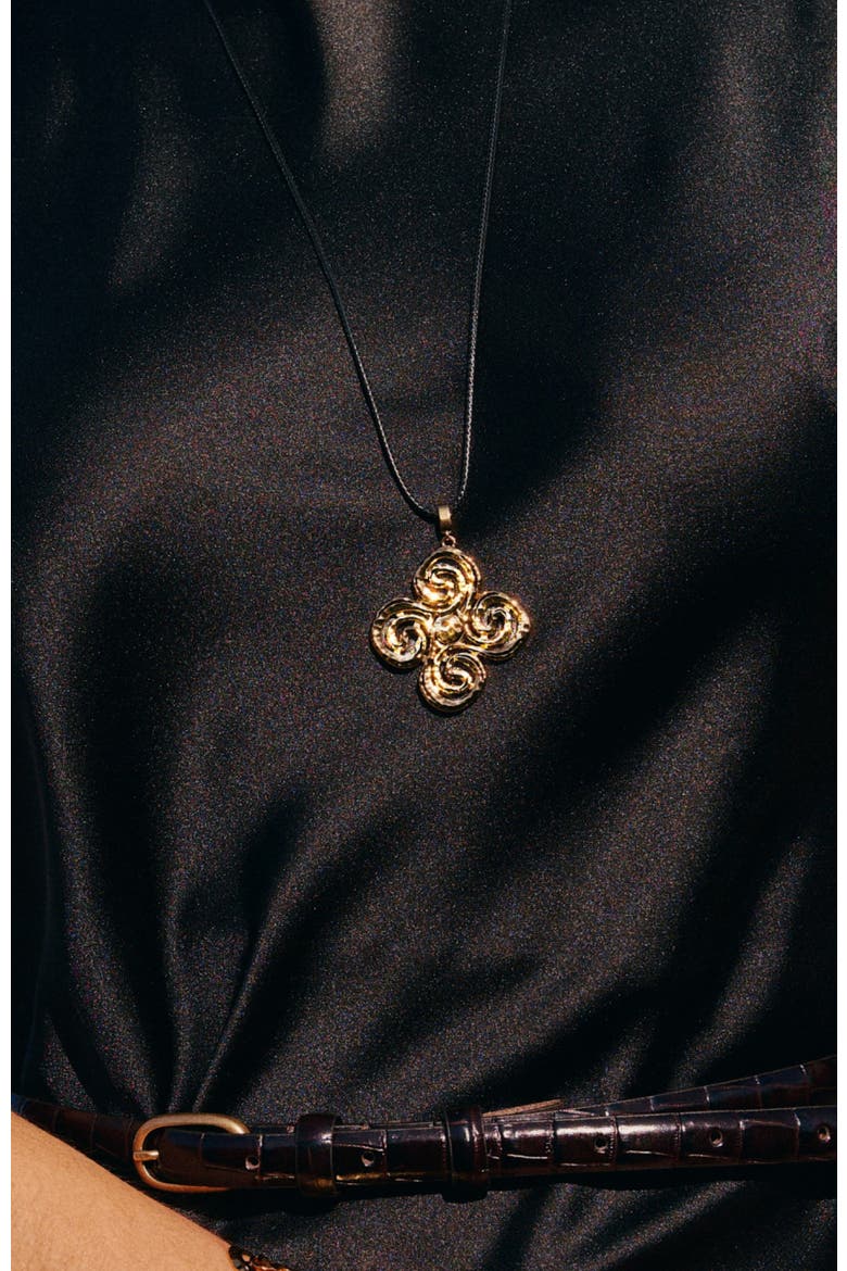 Eternal Spiral Pendant Necklace, Alternate, color, Gold