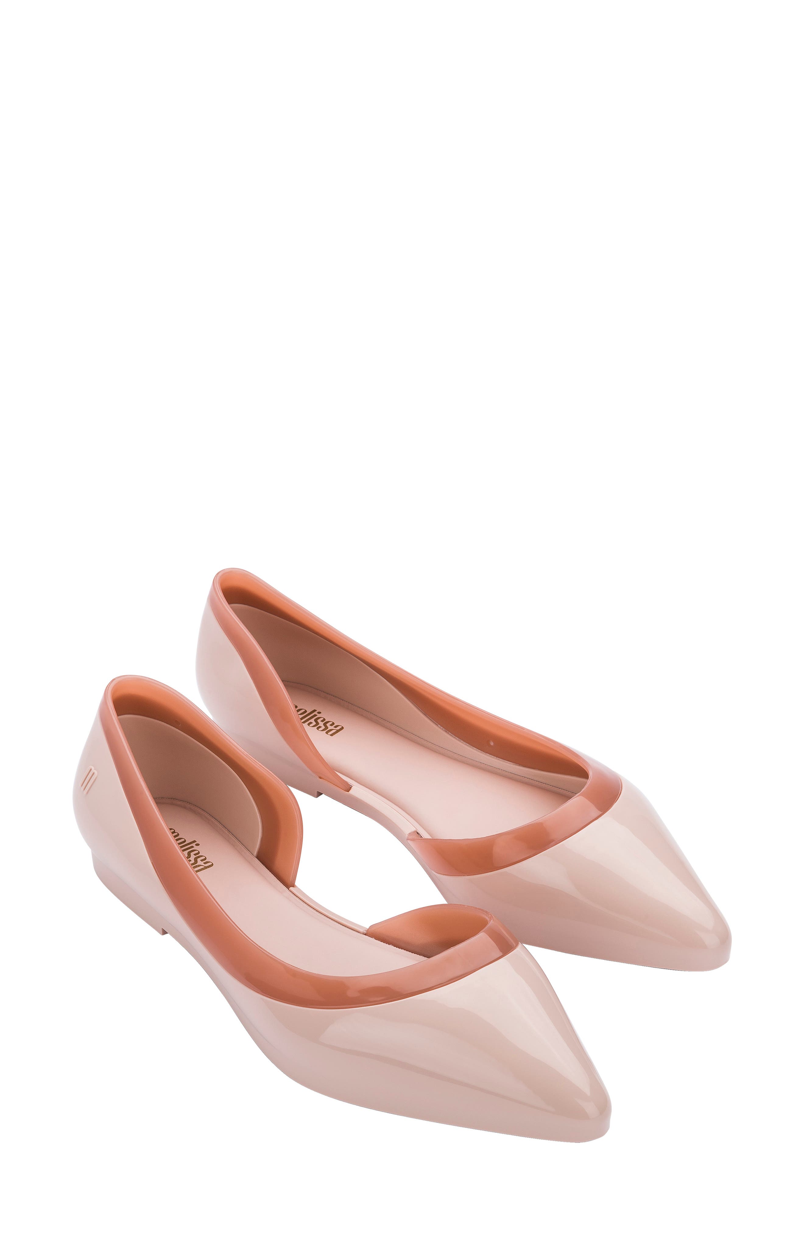 Cleo AD Pointed Toe Flat, Main, color, PINK RUBBER