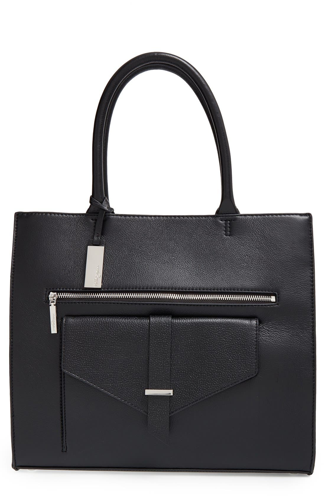 Halogen<sup>®</sup> 'Belltown' Leather Tote, Main, color, 
