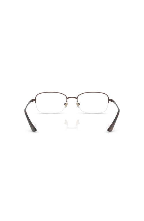Brooks Brothers 54mm Rectangle Optical Glasses In Brown