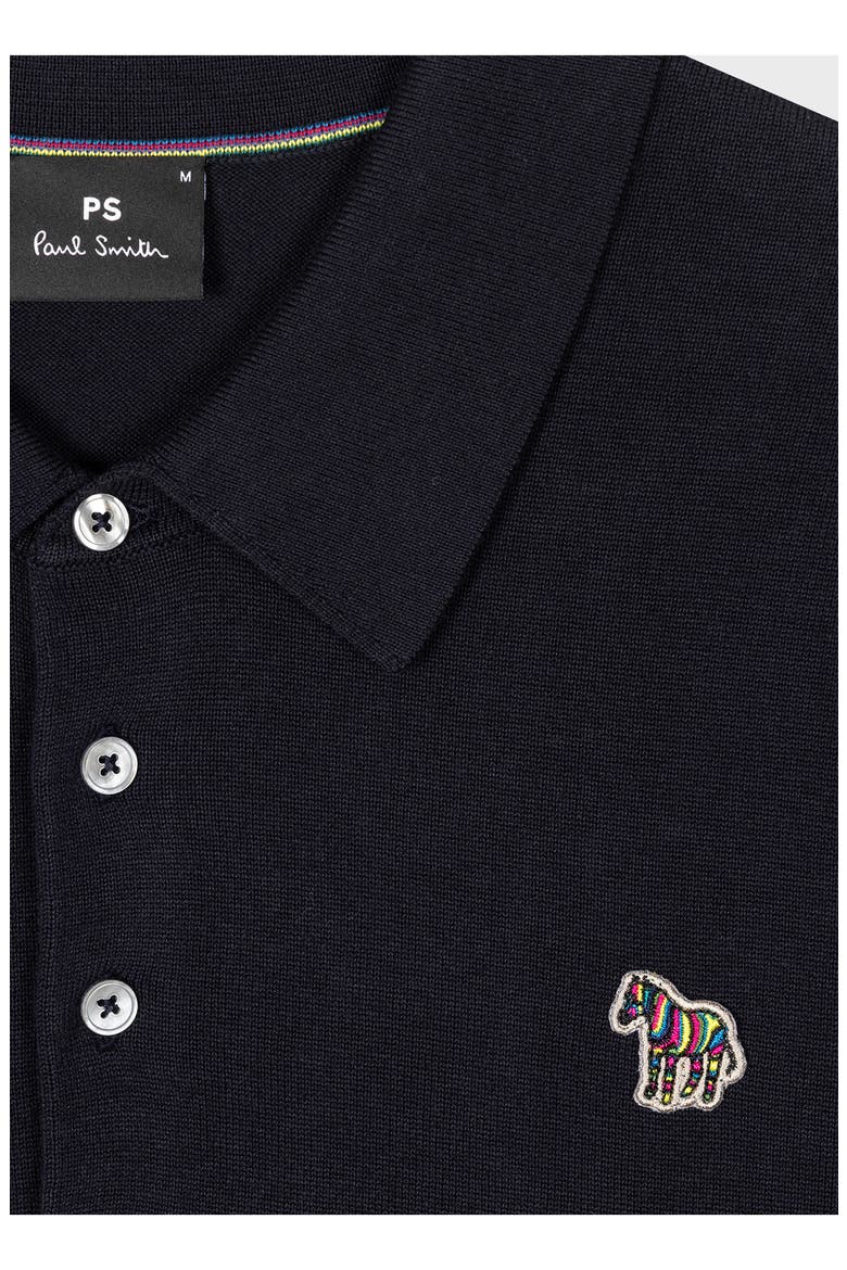 Zebra Bad Polo Sweater, Alternate, color, VERY DARK NAVY