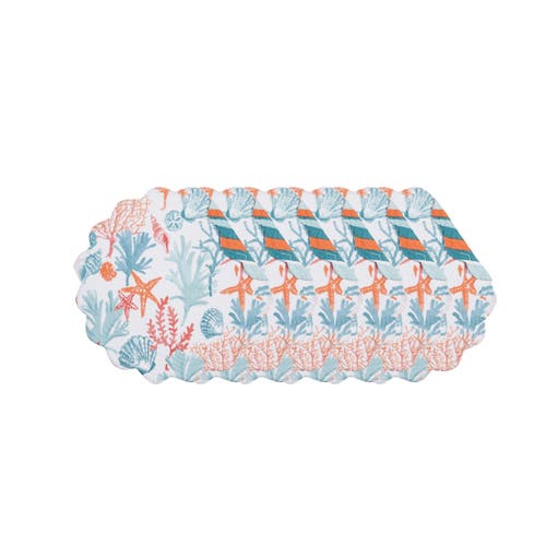 C & F Home C&f Home Tangerine Coast Placemats Set Of 6, 17" Decor In Blue