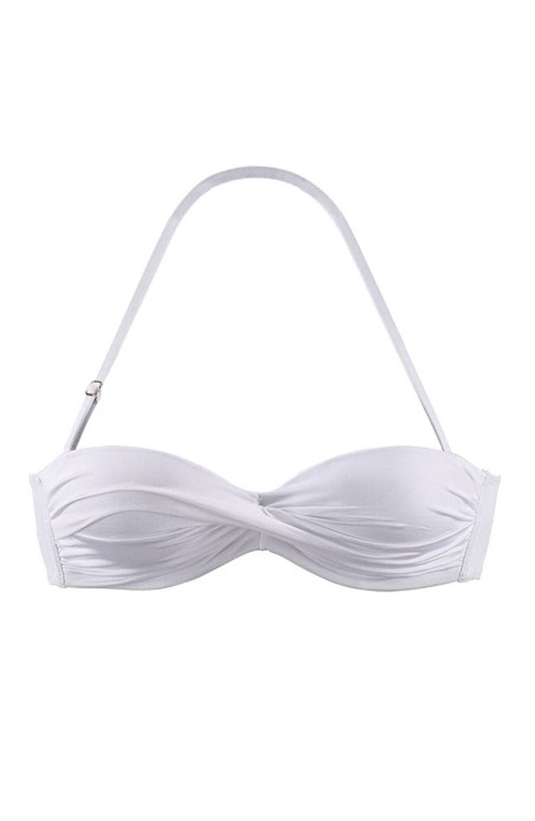 LASCANA Women's Multiway Bandeau Bikini Top Size 32B, Alternate, color, White