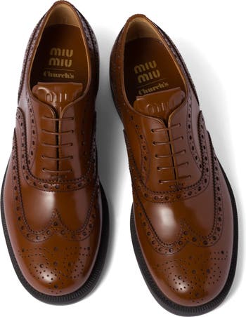 Miu Miu x Church's Wingtip Oxford (Women) | Nordstrom Miu Miu x Church's Wingtip Oxford (Women) | Nordstrom