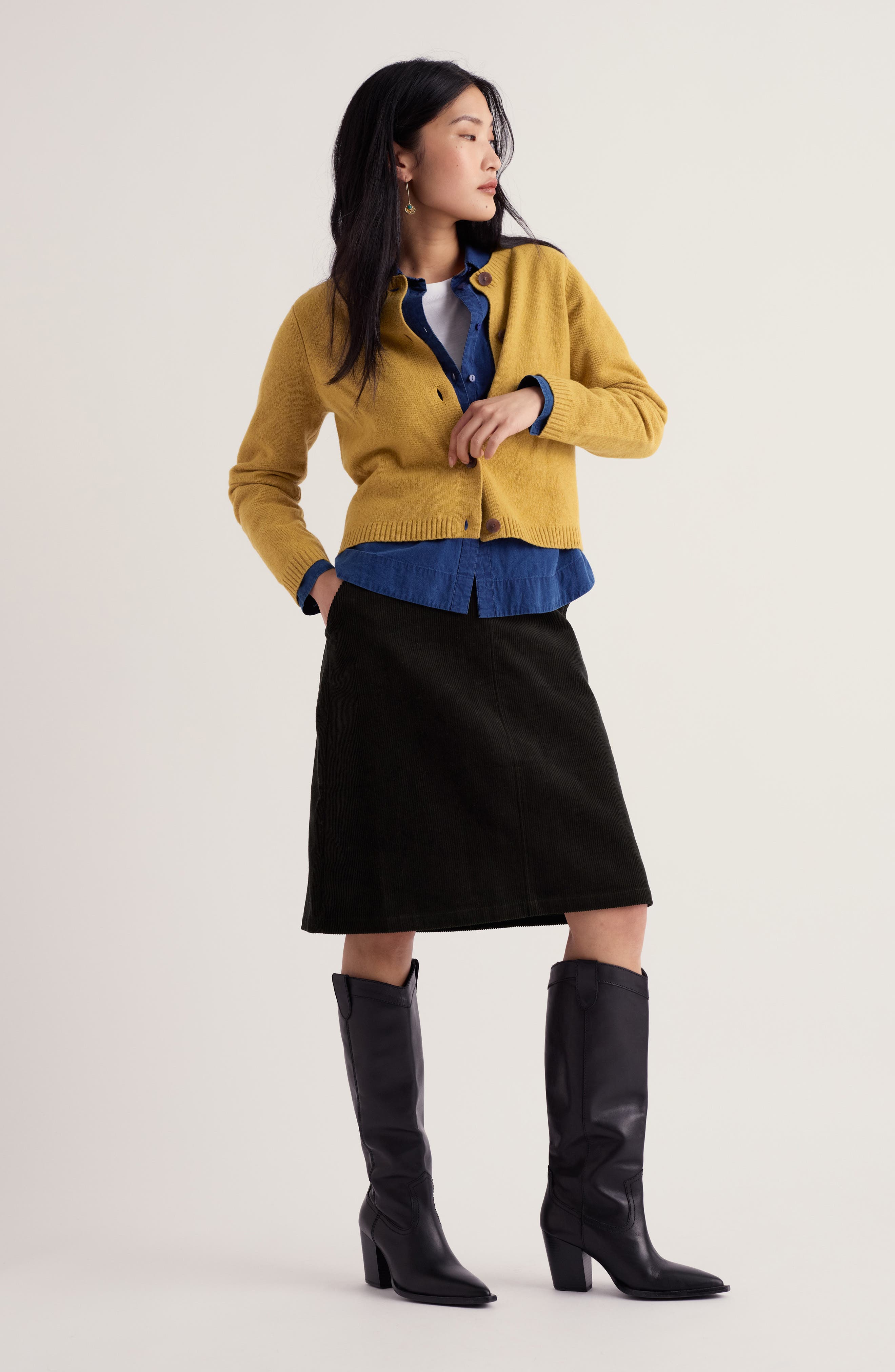 Seasalt Cornwall Dovetail Organic Cotton Corduroy Skirt (Women) | Nordstrom