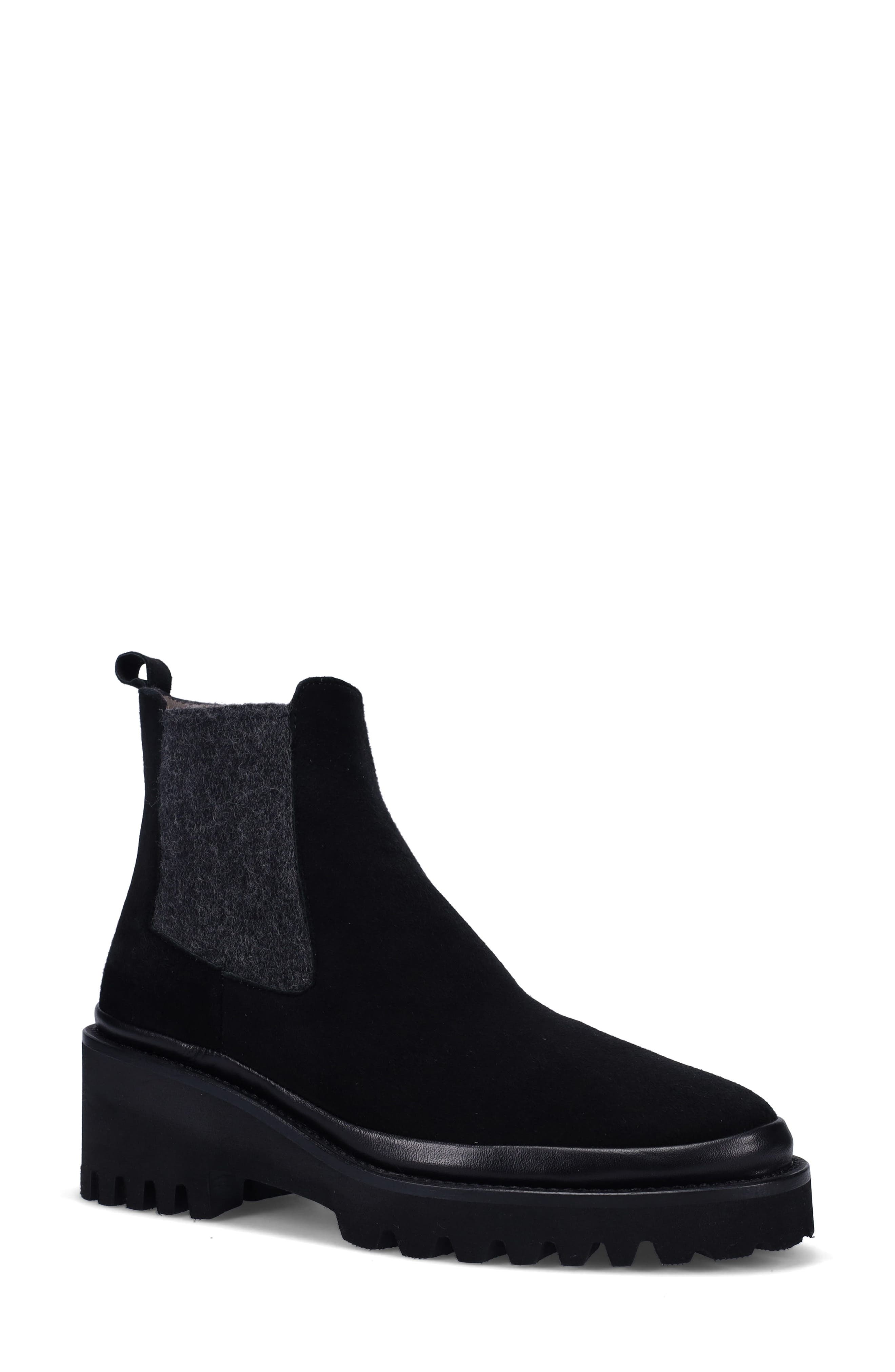 Ron White Emmaline Weatherproof Chelsea Boot, Main, color, Onyx