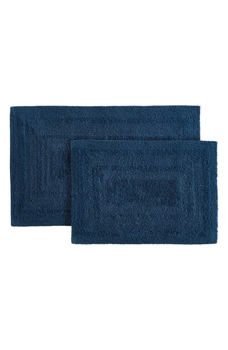 Eddie Bauer Logan Reversible Bath Mat Set, Main, color, Dark Blue