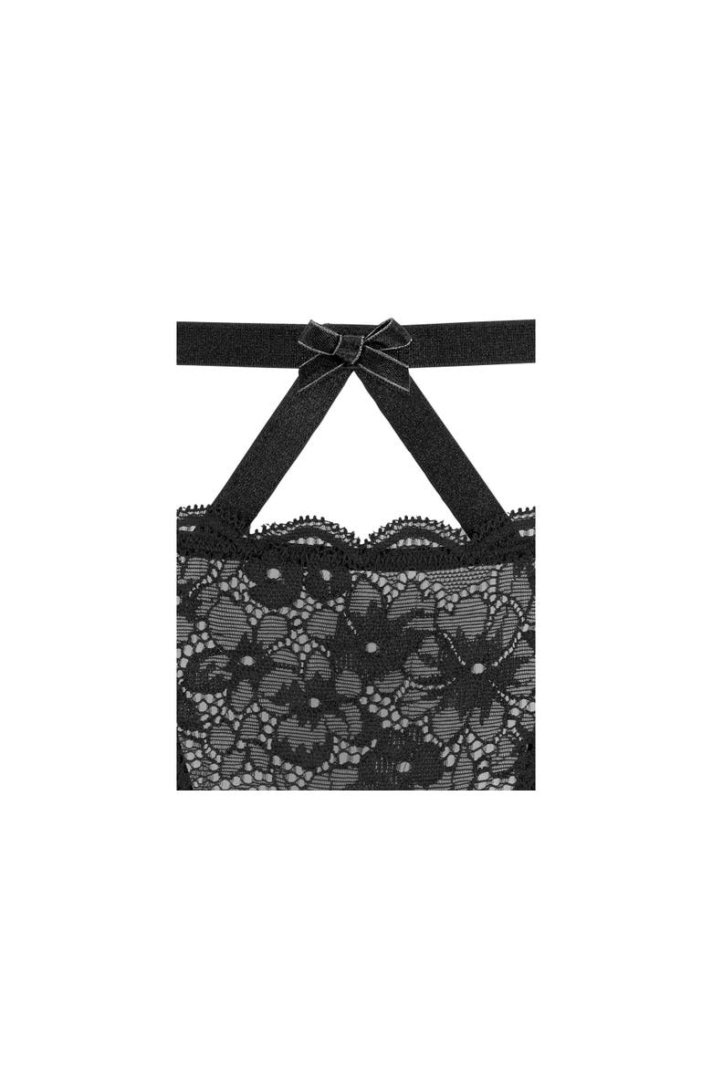 Women's Lace Bralette & Panty Set, Alternate, color, Black & Silver