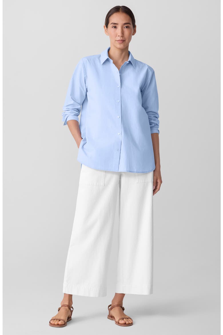 Stripe Organic Cotton Button-Up Shirt, Alternate, color, MYRTLE