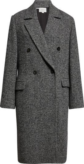 Outlet Vince herringbone knee length coat