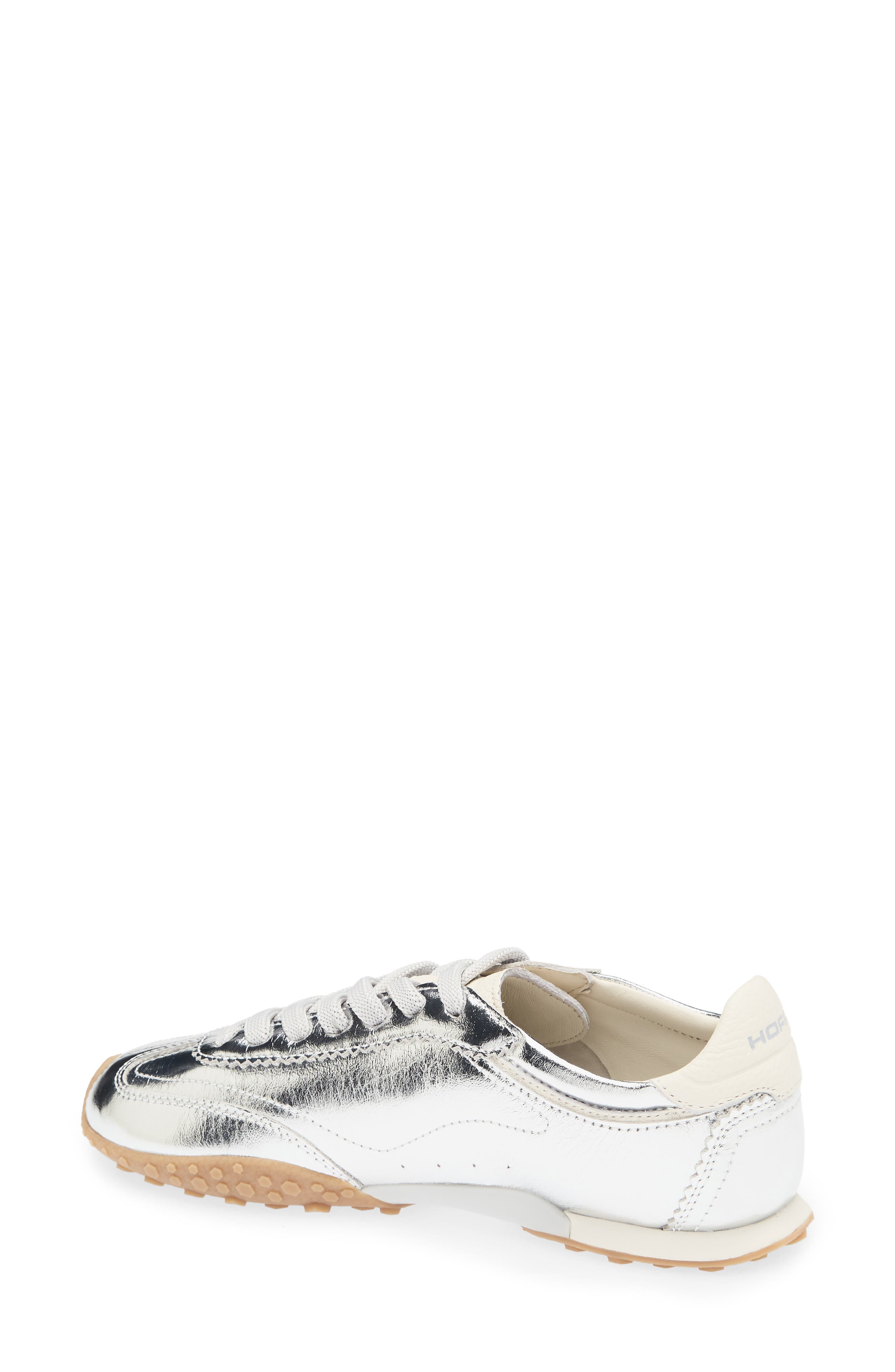 Gender Inclusive Bridge Leather Sneaker, Alternate, color, SILVER