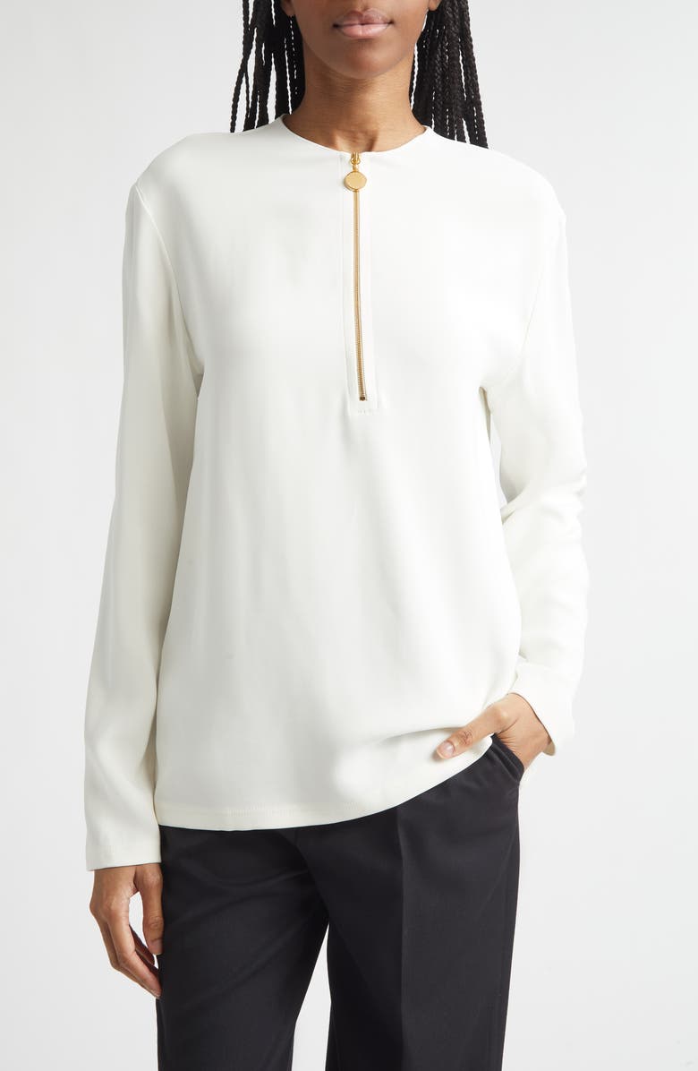 Stella McCartney Iconic Zip Detail Top, Main, color, White