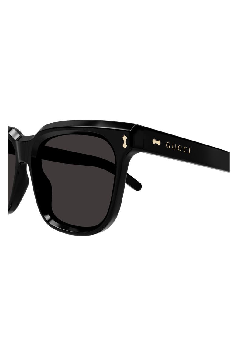 53mm Square Sunglasses, Alternate, color, BLACK