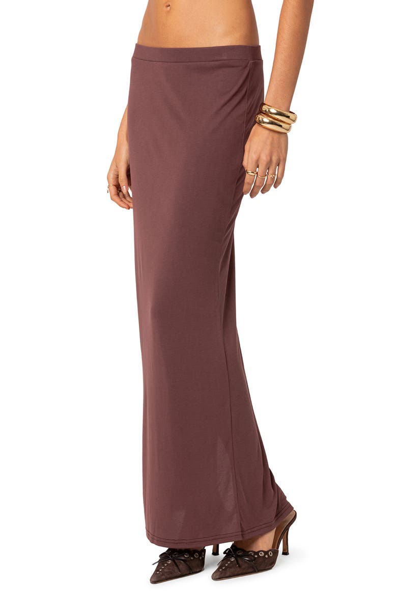 EDIKTED Kenzie Low Rise Knit Maxi Skirt, Alternate, color, 
