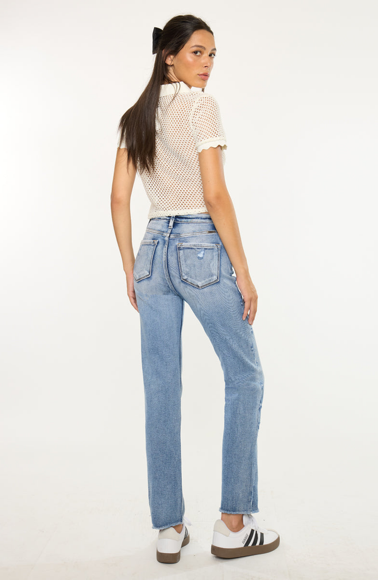 KanCan Sadie High Rise Straight Leg Jeans, Alternate, color, Medium Wash