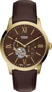 Fossil Townsman Automatic Leather Strap Watch, 44mm