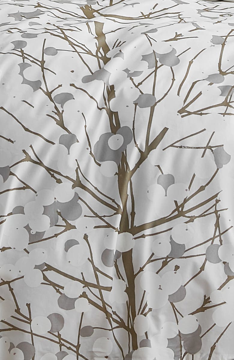 Marimekko Lumimarja Silver Duvet Cover & Sham Set, Alternate, color, 